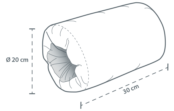 Die Stillrolle von Theraline Skizze mit BEmaßung