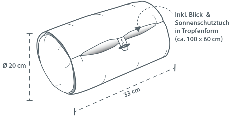 Skizze Die Stillrolle PLUS mit Bemaßung