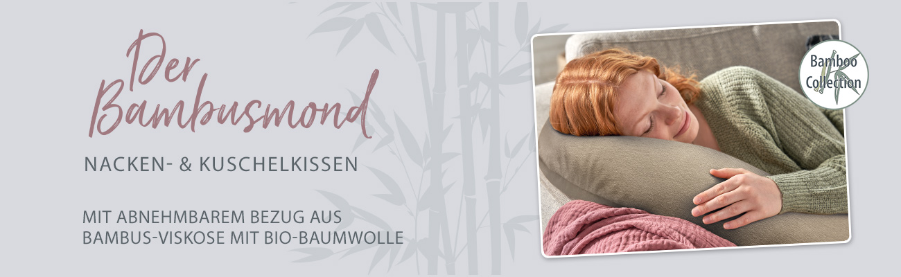Der Bambusmond - Nacken- & Kuschelkissen